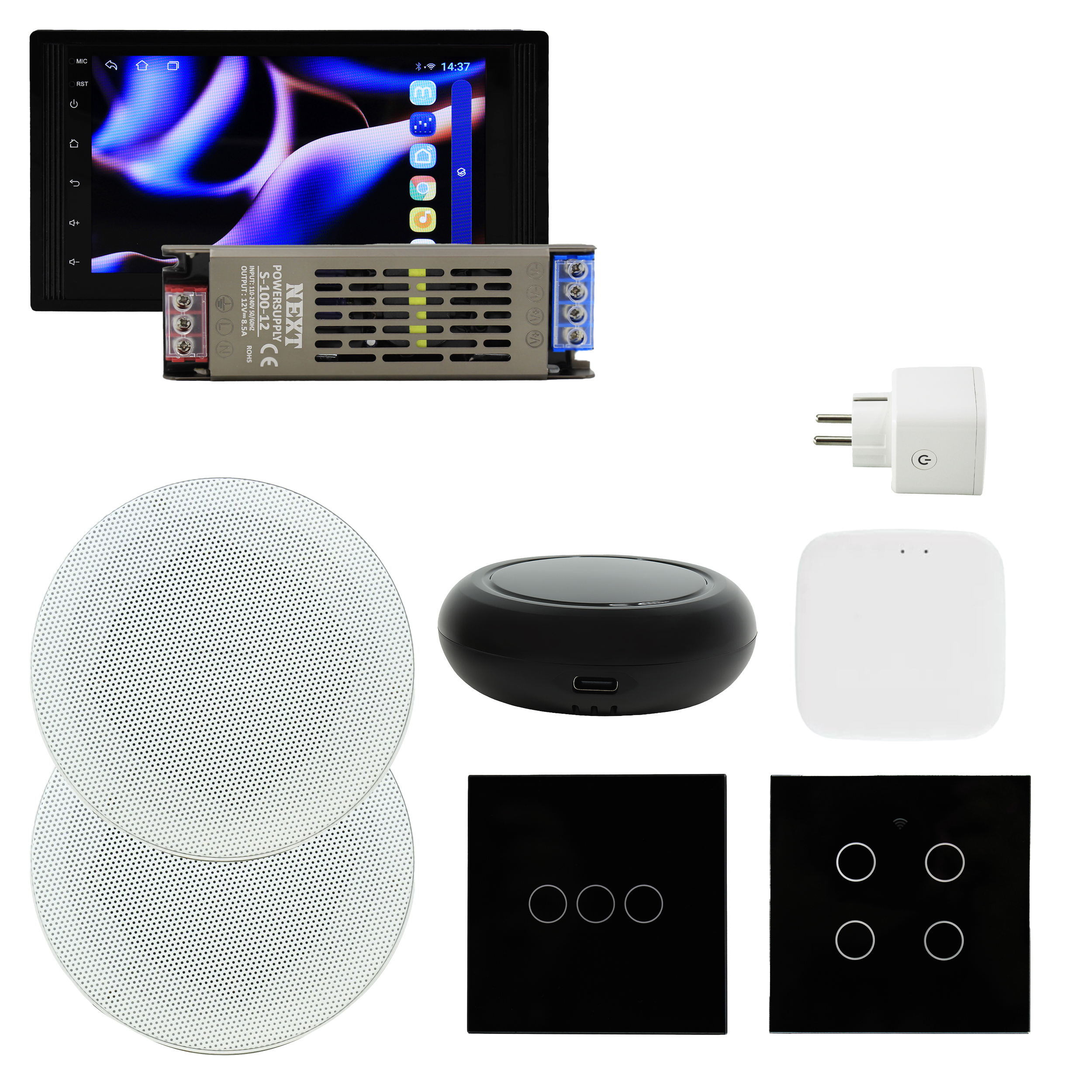 پکیج خانه هوشمند دو خواب zigbee با بلندگو توییتردار